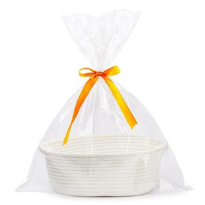 <span class=keywords><strong>Piccolo</strong></span> cesto in tessuto moderno con manico in corda di cotone per riporre la stanza o giocattolo per gatti/nastro cesto regalo per bambini incluso - Product Image 6