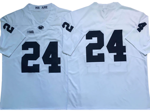 Grosir Penn State Nittany Jersey sepak bola 24 # Miles Sanders kualitas tinggi VP Jersey permainan terbatas dengan lengan pendek - Product Image 5