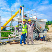 Centrale à béton mobile prête à l'emploi MB1500 avec roues