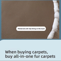 Tapis en fourrure de renard de haute qualité, ronds, modernes, durables, antidérapants, pour la chambre des enfants, avec support en peluche