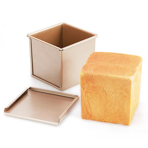 مربع مربع خبز التوست قوالب مخبوزة لصنع الخبز مع غطاء - Product Image 2