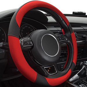 6 options de couleurs, housse de volant de voiture universelle en PVC et cuir PU, protection du volant - Product Image 3