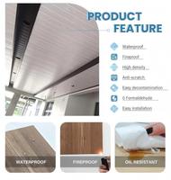 Panneau de plafond en PVC ignifuge et résistant aux UV, panneau de plafond décoratif en plastique, faux plafond 3D en PVC pour salle de restaurant