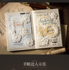 Paquete de 20 Hojas de Material Decorativo Vintage Europeo, Serie de Manuscritos Coleccionables, Calado en Inglés - Product Image 6