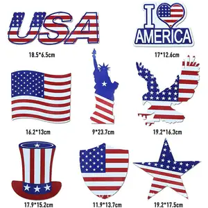 Balões biodegradáveis para decoração de festas, bandeira americana, decoração em papel, bandeira com estrela de cinco pontas, 4 de julho, atacado