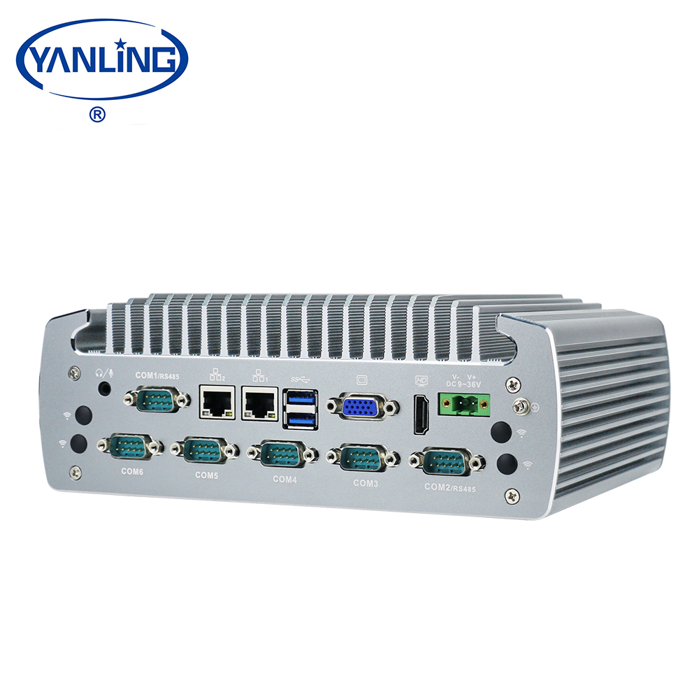Intel core i5 6200u Industrial resistente pc sin ventilador 2 lan ordenadores de placa única integrada soporte dual 4G LTE