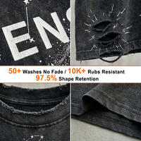 Säuregewaschenes Distressed Oversized Boxy Fit 100% Baumwolle Schwergewichts-T-Shirt mit individuellem Digitaldruck Gothic Streetwear T-Shirt Herren OEM