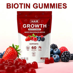 <strong>Prime</strong> Quality 10000 Mcg Healthy Candy Hair Growth Skin Nails Growth Wellness Gummy <strong>Lemonade</strong> Mixed Berry <strong>Flavor</strong> Biotin Gummies - Product Image 2