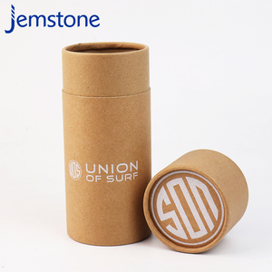 Logotipo impreso de tamaño personalizado lata de papel redonda embalaje artesanal tubo de papel de cartón Kraft - Product Image 1