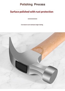 Marteau à griffes YJC-02 350mm, revêtement plastique, pour charpentier, rénovation domestique, extracteur de clous, usage manuel extérieur, vente en gros - Product Image 3