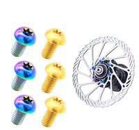 Baut Rotor Rem Cakram Titanium M5 Torx 15 Tahun Pengalaman Pabrik, Gr5 TC4, Sekrup Sepeda Ultra Ringan untuk MTB Road Bike