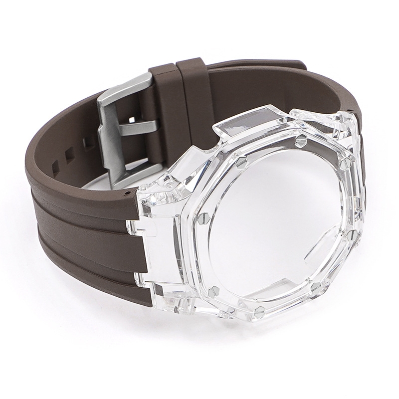 Étui transparent + marron