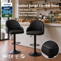 Tabouret de bar moderne et durable avec siège rembourré à surpiqûres pour snack-bar, bar à jus, bistrot, maison – Vente en gros, personnalisable, OEM