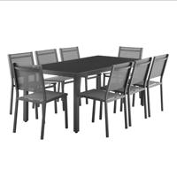 Acheter en gros Chine Ensemble de salle à manger Table et tabouret en métal Chaises avec cadre en aluminium Finition de revêtement en poudre pour le camping