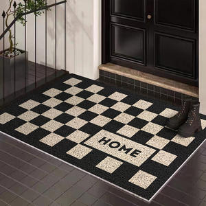 Alfombra de Entrada Rectangular de Estilo Nórdico Minimalista a Cuadros, de Fibra de Polipropileno Antideslizante, Resistente a las Manchas y Personalizable - Product Image 5