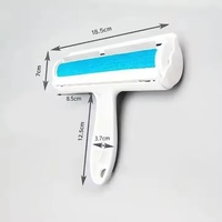 Rouleau portable pour enlever les poils d'animaux, brosse réutilisable bidirectionnelle pour enlever les poils de chat et de chien, poignée ergonomique