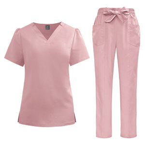 LOGO personalizzato elasticizzato Spandex Spa donna cura Scrub parrucchiere cura cura cura cura cura cura cura cura cura cura cura cura cura cura cura cura cura cura cura cura cura cura cura cura cura cura cura cura cura cura cura cura cura cura Pet ospedale per animali domestici Set Jogger Set 2 pezzi uniforme Set 2 pezzi - Product Image 3