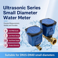 Medidor de Agua Ultrasónico Digital de Pequeño Diámetro RS485 de Acero Inoxidable y Bronce DN15 DN40 Preciso e Inteligente para Uso Residencial e Industrial