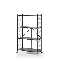 Étagère de rangement pliable en métal pour cuisine avec roulettes, étagère de rangement pour cuisine