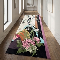 Living Room Acrylic Area Rugs Purple Color Runner Home Decoration