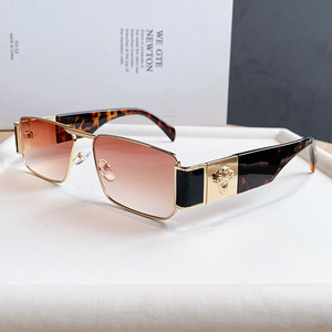 <b>Sunglasses</b> <b>Square</b> Metal Frame Polarized UV400 Unisex Fashion Sun Protection Adult - Product Image 1