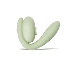 Alat getar hisap 2-in-1 klitoris untuk stimulasi titik klitoris ganda dengan 10 pola getar hisap mainan seks wanita dewasa