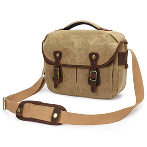 Waterproof Traveler <strong>Messenger</strong> Waxed Canvas Cross Body Water Proof <strong>Camera</strong> <strong>Bag</strong> for DSLR Mirrorless Cameras - Product Image 4