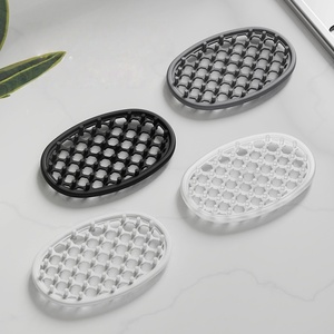 Porte-savon antidérapant en silicone avec trous <span class=keywords><strong>de</strong></span> drainage pour lavabo <span class=keywords><strong>de</strong></span> salle <span class=keywords><strong>de</strong></span> bain et comptoir <span class=keywords><strong>de</strong></span> cuisine, support auto-drainant pour économiser le savon - Product Image 1