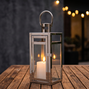 Lanterne en fer de haute qualité, faite à la main, écologique, durable, porte-bougie décoratif, pour l'intérieur et l'extérieur, mariages, fêtes de Noël - Product Image 3