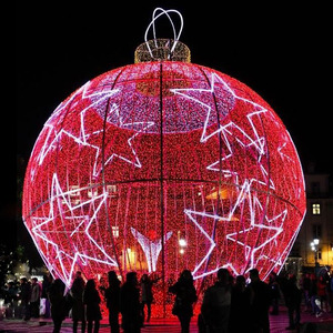 Décorations d'extérieur, lumières d'ornement de Noël, lumières LED 3D en forme de boule, motif de chien, lumières pour la <span class=keywords><strong>maison</strong></span> - Product Image 4