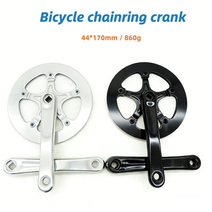 AFTFA 44T 170mm Garde-chaîne de pédalier en alliage d'aluminium, <span class=keywords><strong>axe</strong></span> central <span class=keywords><strong>carré</strong></span> pyramidal pour vélos de route pliants à vitesse variable - Product Image 1