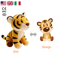 Peluches personnalisées au design mignon, personnages de dessins animés, animaux, jouets en peluche doux pour enfants, rembourrés à l'aiguille