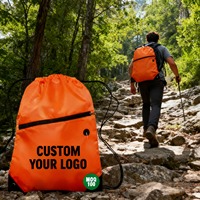 Sac à dos à cordon en polyester avec logo personnalisé, sac de sport 210D, sac de sport ultraléger, sac de transport pour ballon