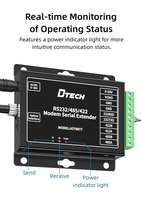 DTECH IOT9077 Módem de Fibra Óptica Monomodo 3 en 1 RS232/485/422 SC, Extensor Serial