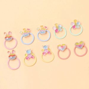 Accesorios para el Cabello de Bebés y Niñas, Estilo Europeo Americano, con Corona y Flores, de Tela, con Lazo de Dibujos Animados, No Dañan el Cabello - Product Image 3