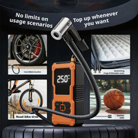 Compresseur de gonflage de pneus portable sans fil en ABS, 150 PSI, avec manomètre numérique, arrêt automatique, gonflage rapide et lumière d'urgence pour