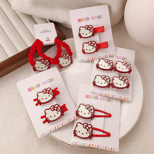 Fermaglio per Capelli Personalizzato Sanrio <span class=keywords><strong>Hello</strong></span> <span class=keywords><strong>Kitty</strong></span>, Grazioso Fermaglio a Fiore di Frangipani/Plumeria per Bambine con Elastico per Capelli e <span class=keywords><strong>Accessori</strong></span> Scrunchie - Product Image 4