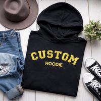 Sweat à capuche personnalisé de marque, épais, avec logo en relief, pour hommes et femmes, broderie 3D, impression sérigraphique