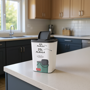 Rotho Albula Recycling <b>Bin</b> 6L 25L 40L With <b>Lid</b> Ideal For Waste Separation Kitchen Use - Product Image 3