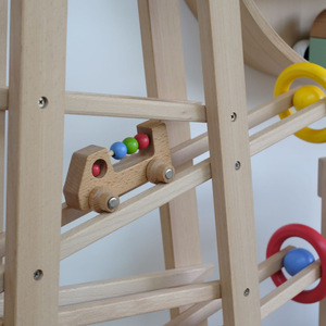 ของเล่นไม้มอนเตสซอรี่ รถรางเลื่อนฝึกการมองเห็นสำหรับเด็กอายุ 1-3 ปี ฝึกการแยกแยะสี ของเล่นเสริมพัฒนาการเด็กเล็ก ฝึกการเล่นแบบพ่อแม่ลูก - Product Image 4