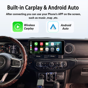 เครื่องนำทาง GPS ขนาด 12.3 นิ้ว พร้อมระบบ CarPlay และ Android Auto แบบไร้สายในตัว รองรับแผนที่ทั่วโลก รับประกัน 1 ปี สำหรับรถ Jeep Wrangler ปี 2018-2022 - Product Image 6