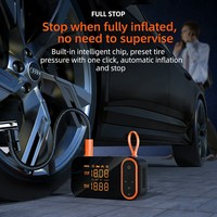 Gonfleur de pneus numérique portable 12V, compresseur d'air pour voiture en ABS, batterie externe 7800mAh, certifié CE, moniteur de pression 150PSI, arrêt automatique, LED