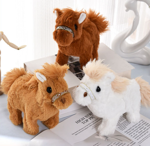 Nouveau jouet en peluche auto-mobile écologique pour chien jouets interactifs pour chiens et chats Style dessin animé poney électrique jouet de poupée en peluche - Product Image 2
