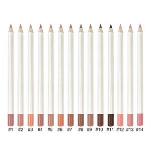Ensemble de crayons à lèvres mats en 14 couleurs, imperméables, longue tenue, formule crémeuse, taille standard, marque privée, sans cruauté - Product Image 1