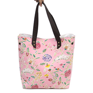 กระเป๋าโท้ทสำหรับผู้หญิงดีไซน์พรีเมี่ยมสีชมพูแฮนด์เมดผลิตจากผู้ผลิตชั้นนำของอินเดีย - Product Image 1