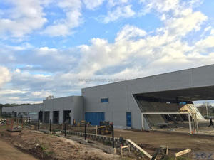 China Industrial Steel Structure Building Prefabricated Hall Prefab Car Workshops Steel Structure 4s <strong>Showroom</strong> - Product Image 2