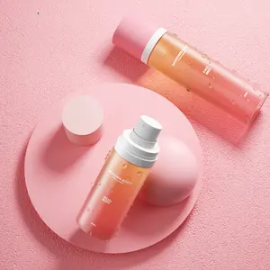 Botol parfum semprot kabut plastik kosmetik, wadah matte mewah 50ml 75ml 100ml dengan semprotan kabut halus putih