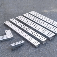 Système de protection de caniveau de surface en acier inoxydable poli et durable pour drain de sol moderne, idéal pour les caniveaux de trottoir, les baignoires et les hôtels