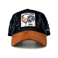 Casquette de baseball sportive 5 panneaux en coton de haute qualité, Gorras Originales Gallo Fino Black Gorra Beards Hats, Offre Spéciale