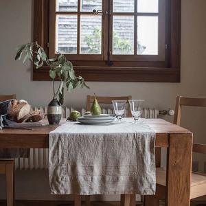 Personnalisé Élégant Noël 100% <span class=keywords><strong>chemin</strong></span> de Table en <span class=keywords><strong>lin</strong></span> Nappe Pour Mariage - Product Image 6